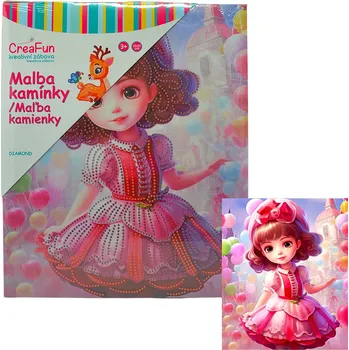 Diamantové malování Diamantové malování - Narozeninová panenka 25 x 30 cm