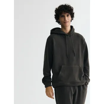 Pánská mikina Reserved - Polarová mikina s kapucí - světle olivová - 7361H-81X - 7361H-81X-M