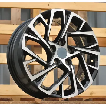 Alu kolo Alu kola Racing Line H3318F, 17x7 5x114.3 ET51, černá + leštění vhodné pro Hyundai i30 (do 2016), Hyundai i30 (od 2017), Hyundai Tucson III (do 2021)