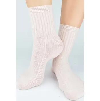 Dámské ponožky Dámské ponožky Noviti SB142 - žakárové Starorůžová 39-41