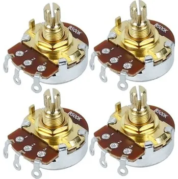 Klasická kytara 4 ks potenciometry B500K s krátkou hřídelí pro elektrickou kytaru Ovládací knoflíky pro hlasitost a tón Precizní ladění zvuku a výkonu