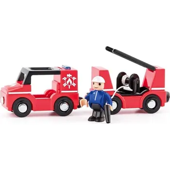 Vláček a vláčkodráha Autíčka k vláčkodráze - Hasiči, 3ks