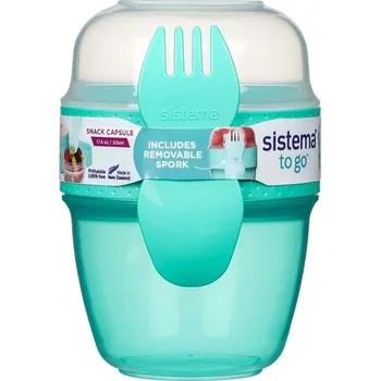 Svačinový box Sistema Svačinový box To Go Snack Capsule s vidličkou 515 ml, zelená