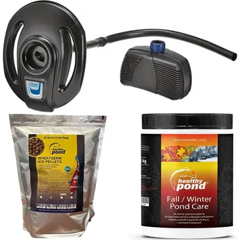 Technika k zahradnímu jezírku Oase Sada plovák, krmivo a přípravek podzim/zima - 10m3