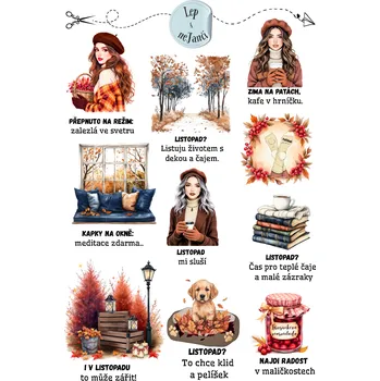 samolepka SAMOLEPKY LISTOPAD V BARVÁCH 4