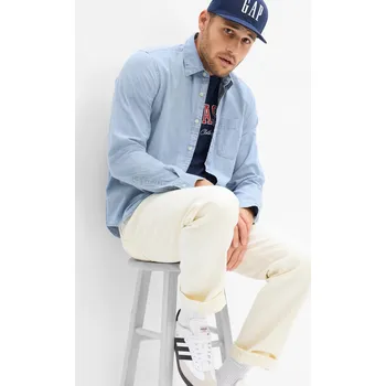 Pánská noční košile GAP Pánská Chambray košile s dlouhým rukávem 543056-00 Velikost: M Tričko zdarma při nákupu nad 3000,-!