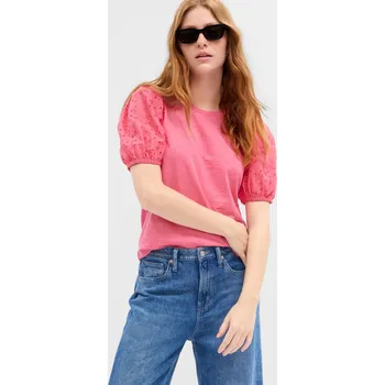 Dámské tričko GAP Dámské Tričko s krajkovými rukávy 654275-00 Velikost: XXS Tričko zdarma při nákupu nad 3000,-!