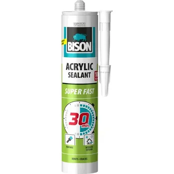 Tmel BISON malířský akrylát ACRYLIC 30 MIN BÍLÝ 300 ml