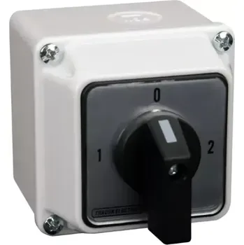 spínač Krabicový vačkový přepínač, 1-0-2 Tracon TKV-329/3T65 400V, 50Hz, 32A, 2×3P, 11kW, 64×64mm, 90°, IP65 (Tracon TKV-329/3T65)