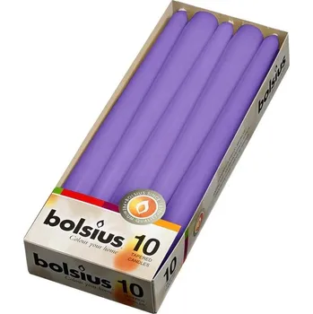 Svíčka Bolsius kónická svíčka fialová RAL 24x245