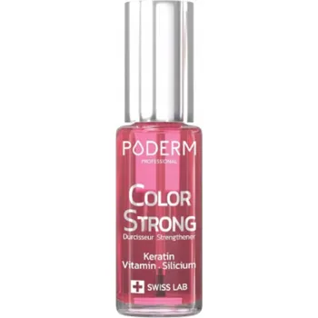 Přípravek na nehty Vyživující lak na nehty Poderm Color Strong Keratin Vitamin-Silicium, odstín Gloss éclat N310, 8 ml