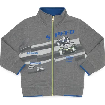 Chlapecká mikina xcena Chlapecké mikiny bavlněné šedé Velikost: 104