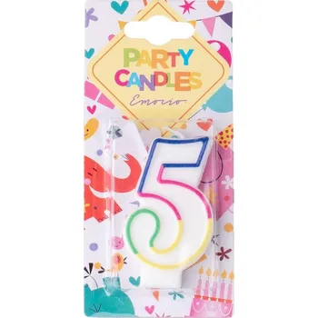 Dortová svíčka Emocio Dortová svíčka s číslem 5