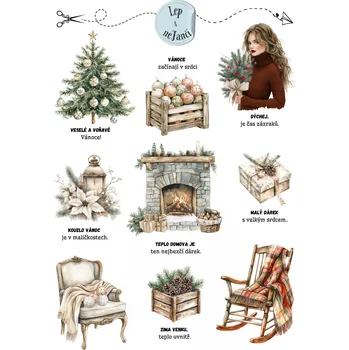 samolepka SAMOLEPKY VÁNOCE BOHO 1