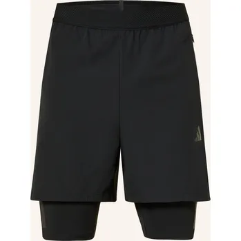Pánské kraťasy Adidas Pánské 2V1 Tréninkové Šortky Power, černá, 50