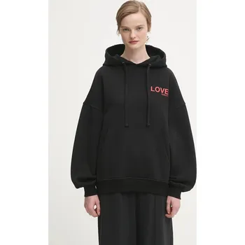 Dámská mikina Bavlněná mikina Fiorucci Kissing Angels Love Print Relaxed, M, černá, 99X