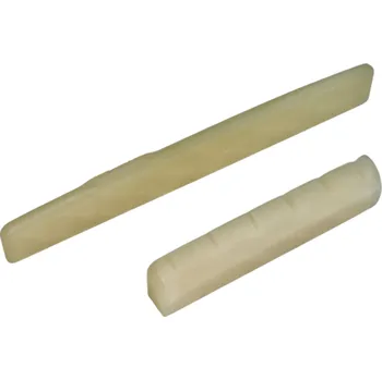 Hudebniny 1 pár Kytarová kobylka 7,2 x 0,3 cm a nultý pražec 4,3 x 0,6 cm z hovězí kosti Barva bílá nebo nebělená Náhradní sada pro akustickou kytaru krémová