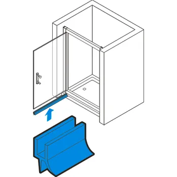 JIKA ND spodní těsnící lišta 86 cm pro 6 mm sklo, okapnička řezatelná H2912460006001