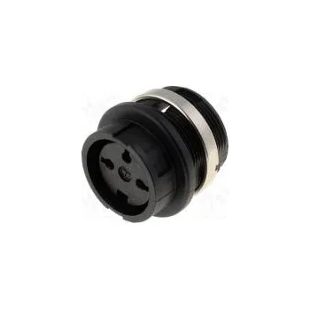 Elektrická zásuvka Zásuvka DIN zásuvka PIN 3 do panelu,zkroucený pájení 300V 5A