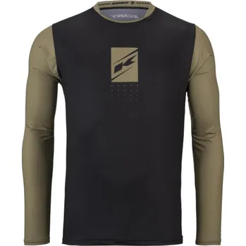 cyklistický dres KENNY Cyklistický dres s dlouhým rukávem letní - PROLIGHT 25 - černá/hnědá L