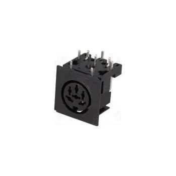 Elektrická zásuvka Zásuvka DIN zásuvka PIN 6 Uspořádání výv 240° úhlové 90° THT