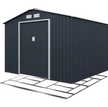 Zahradní domek IWHome Domek zahradní ARES D 7,06 m2 antracit + podlahová konstrukce ARES D