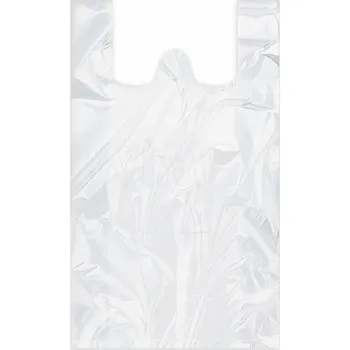 Sáček na potraviny Taška (HDPE) extra-silná bílá 24+11 x 46 cm `6kg` [100 ks]