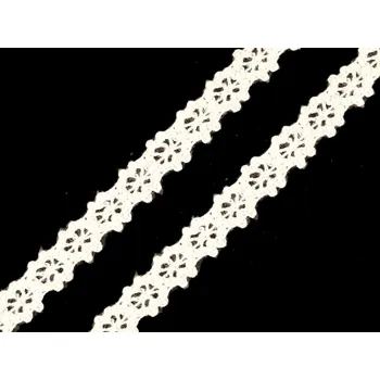 Krajka Krajka paličkovaná šíře 12 mm Varianta: 2 režná světlá, Balení: 22.5 m