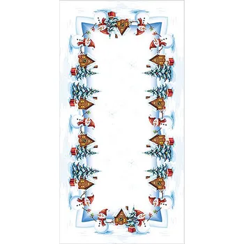 ubrus 4sleep Vánoční ubrus 50 × 100 cm - sněhuláci, modrý