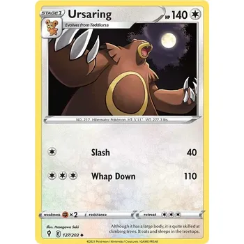 Karetní hra Ursaring 127/203 - Evolving Skies Typ karty: Reverse Holo