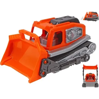 autíčko Buldozer oranžový 31cm volný chod 24m+ v síťce