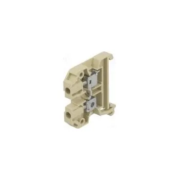 Svorka na lištu 4mm2 póly 1 svorky 2 béžová šroubová svorka