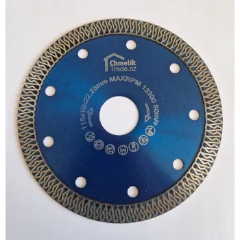 Řezný kotouč Diamantový kotouč Chmelík-Line BLUE S1 125 mm (Celoobvodový voštinový/závojový tenký segment.)