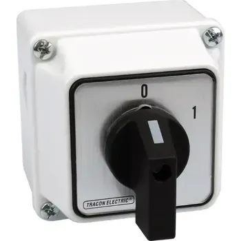 vypínač Krabicový vačkový vypínač, ON-OFF Tracon TK-326/3T65 400V, 50Hz, 32A, 3P, 11kW, 64×64mm, 60°, IP65 (Tracon TK-326/3T65)