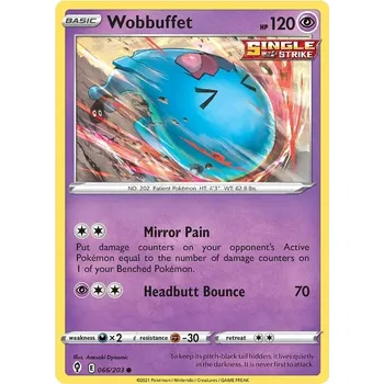 Karetní hra Wobbuffet 066/203 - Evolving Skies Typ karty: Reverse Holo