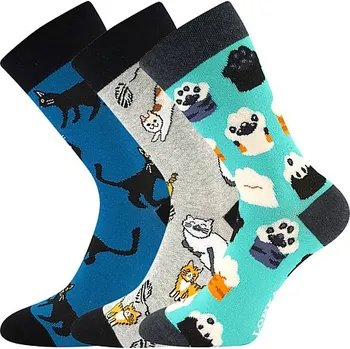 Pánské ponožky Ponožky Lonka - Debox B, kočky Barva: Mix barev, Velikost: 35-38