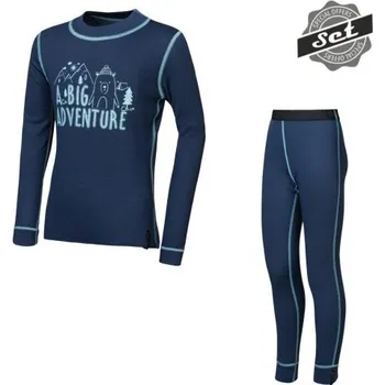 Sport Sensor Double Face Set Adventure dětský triko dl.rukáv + spodky deep blue 130