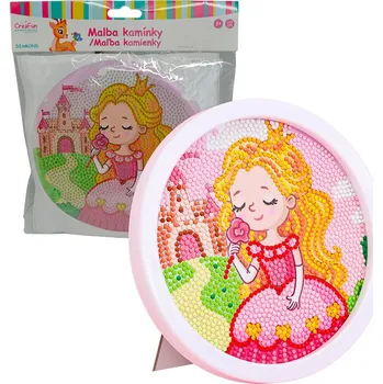 Diamantové malování Diamantové malování s rámem - Kreslená princezna 17 cm