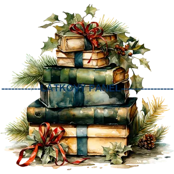 Látkový panel - Vánoční - VA-13 Velikost: 15x15cm, Materiál: Úplet