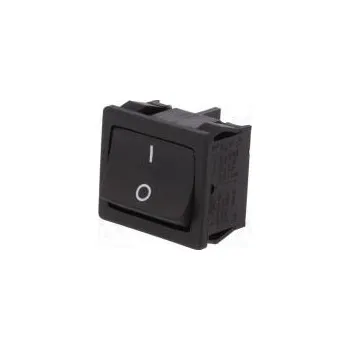 vypínač ROCKER DPST pol 2 OFF-ON 12A/250VAC černá IP40 není 100mΩ