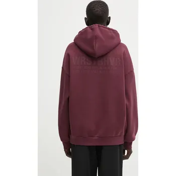 Dámská mikina Mikina WRSTBHVR Studio dámská, fialová barva, s kapucí, s potiskem, U2025TT.3064, XL, 49X