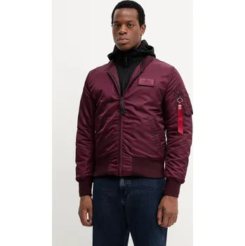Pánská bunda Bomber bunda Alpha Industries, L, burgundské, 93X