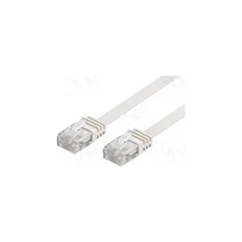 Síťový kabel Patch cord U/UTP 6 lanko Cu PVC bílá Dél 10m 32AWG