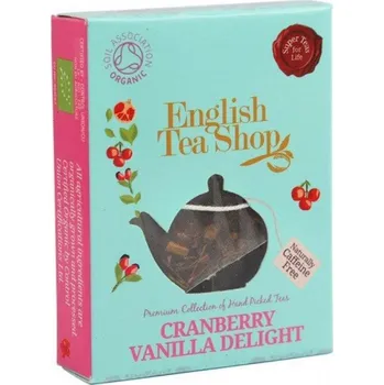 Čaj English Tea Shop Brusinky a vanilka, 1 pyramidka bio