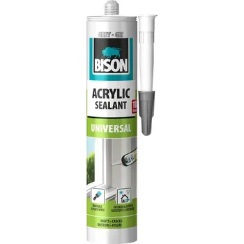 Tmel BISON jednosložkový tmel ACRYLIC UNIVERSAL ŠEDÝ 300 ml