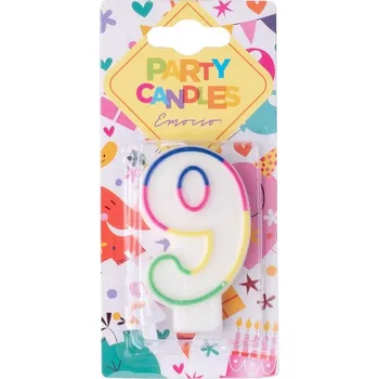 Dortová svíčka Emocio Dortová svíčka s číslem 9
