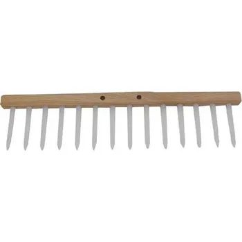 Hrábě Hrábě dřevěné 14 kolíků plastových, d.48cm bez násady