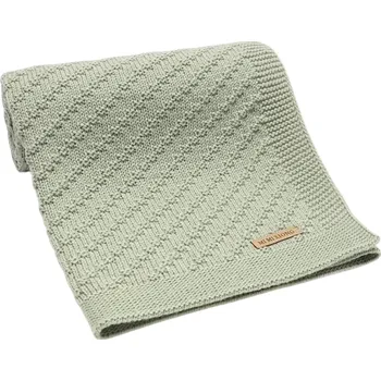 Dekorativní polštářek Pletená deka pro miminko 70x90 cm Barevná přikrývka do kočárku a postýlky Pro novorozence Spaní Cestování zelená