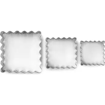 Vykrajovátko Sada vlnitých čtvercových vykrajovátek na sušenky - Ibili