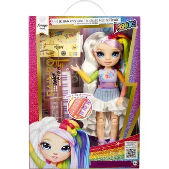 Rainbow High Junior Fashion panenka v rockové kapele - Amaya